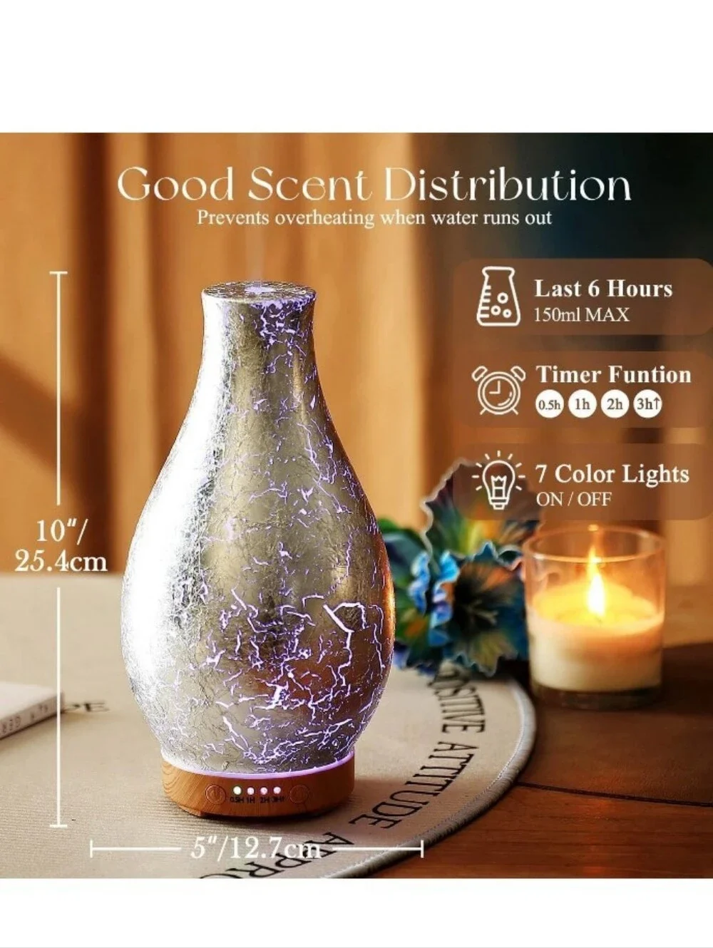 Porseme Afantty Diffuser Iridescent Teardrop Party Table Decor - Blue 100 ml
